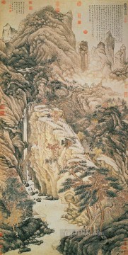 shen zhou elevado monte lu 1467 tradicional china Pinturas al óleo